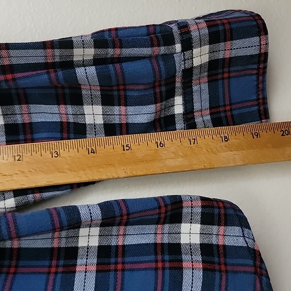 American Rag Blue, Red & White Plaid Cotton Shirt Mens L - Picture 10 of 14